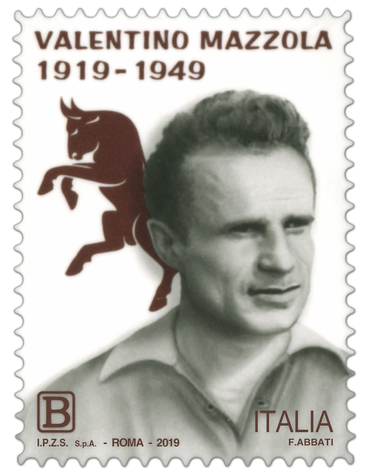 Francobollo Valentino Mazzola
