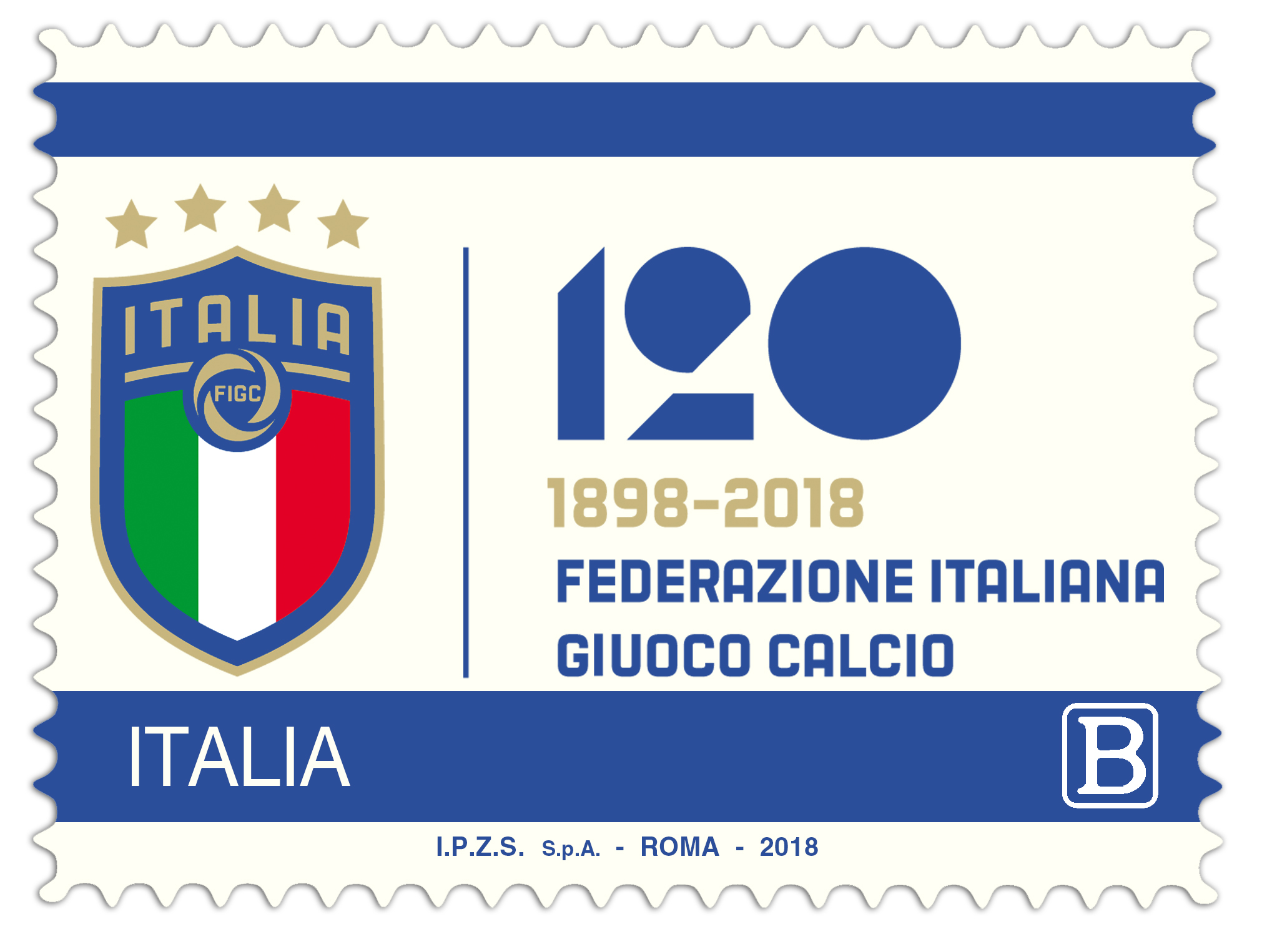 Francobollo Federazione italiana giuoco calcio