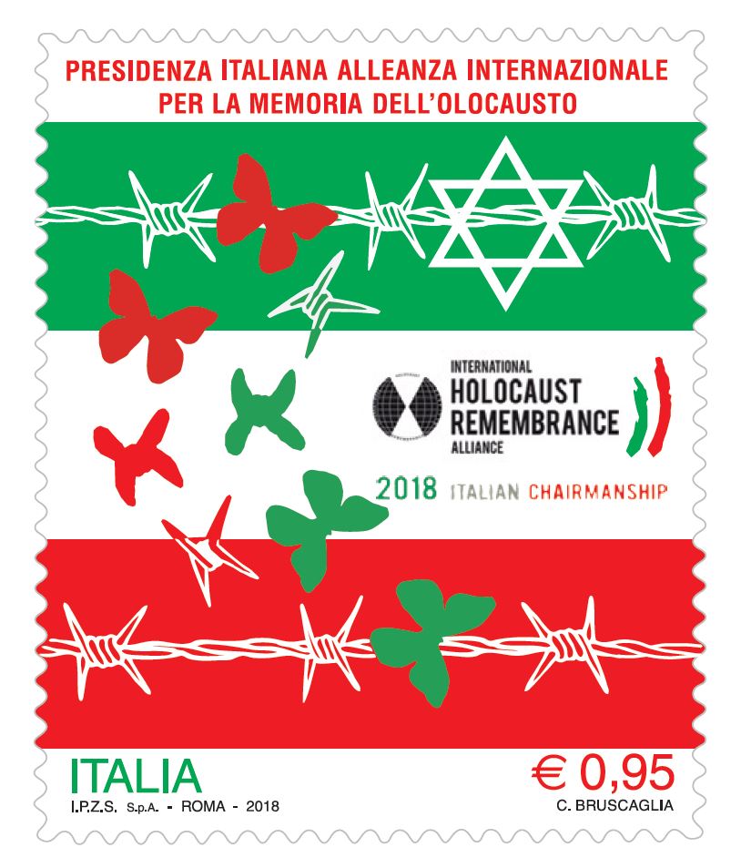 Francobollo memoria Olocausto 2018